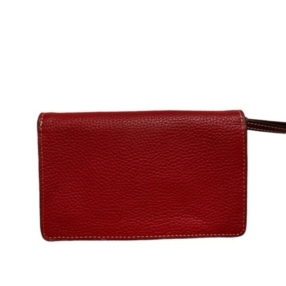 Dooney & Bourke red leather wristlet bag